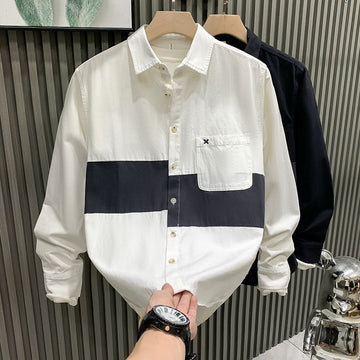 Contrast Band Pocket Shirt