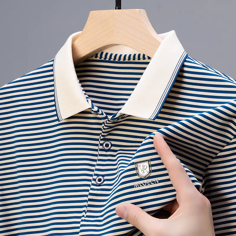 Executive Stripe Crest Polo