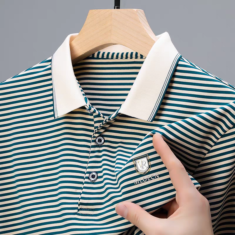 Executive Stripe Crest Polo
