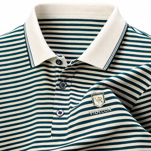 Executive Stripe Crest Polo