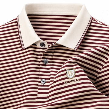 Executive Stripe Crest Polo