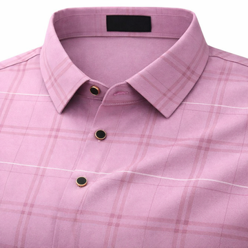Elegant Gridlock Branded Plaid Polo T-Shirt