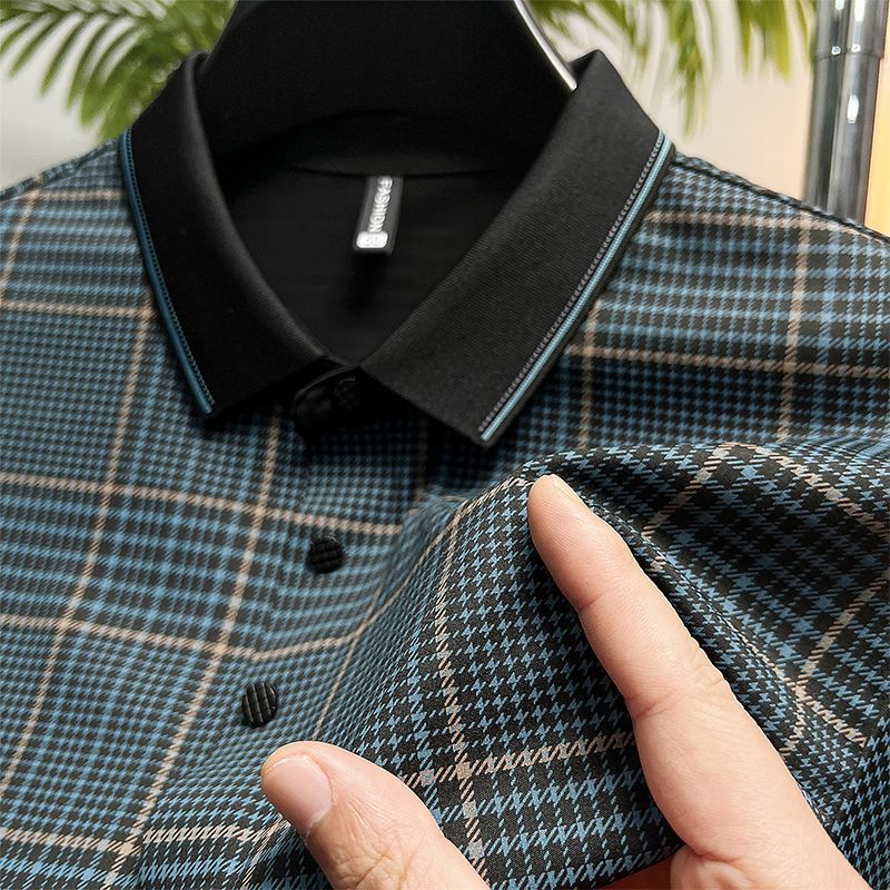 Luxe Plaid Branded Polo T-Shirts