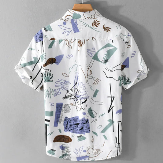 Mosaic Printed Half Sleeve Shirt