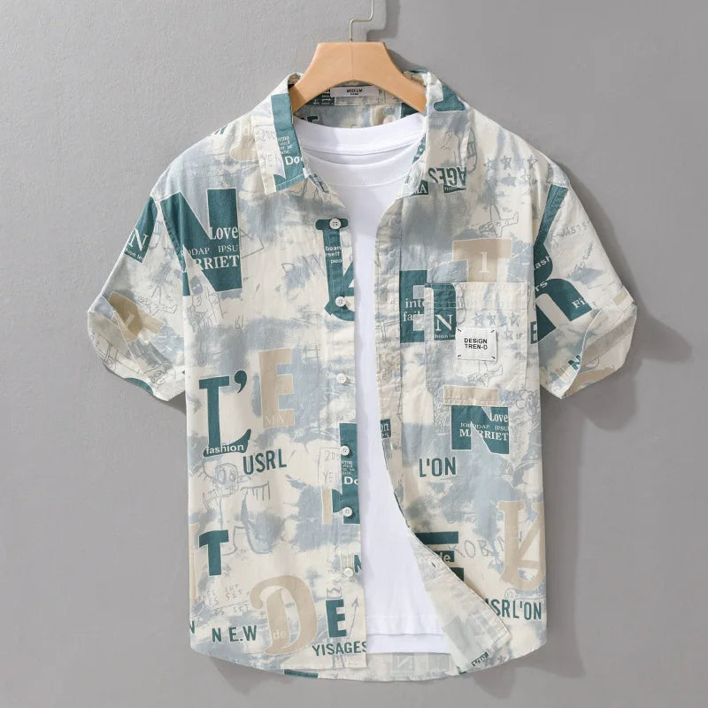 Trendy Collage Printed Half Sleeve Shirt