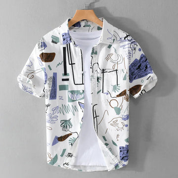 Mosaic Printed Half Sleeve Shirt